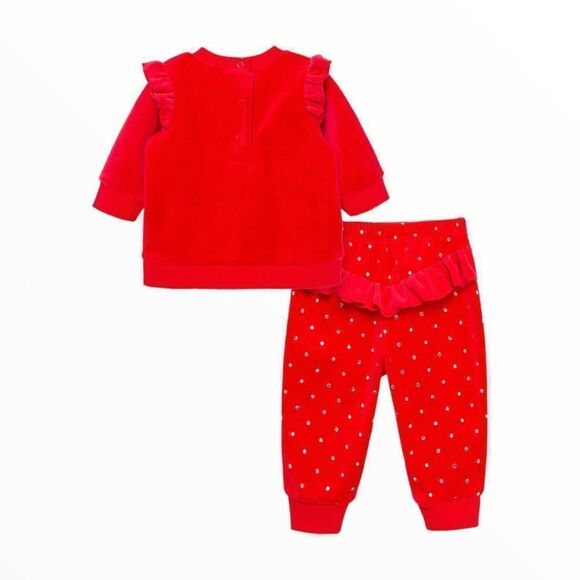 LITTLE ME | Red | DOT TREE 2 PIECE SWEATPANTS - Picture 3 of 7